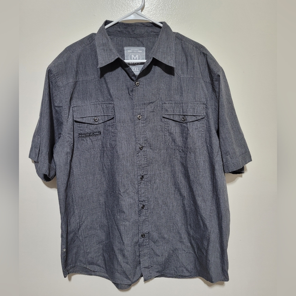 MO7 Men's‎ Gray Short Sleeve Shirt